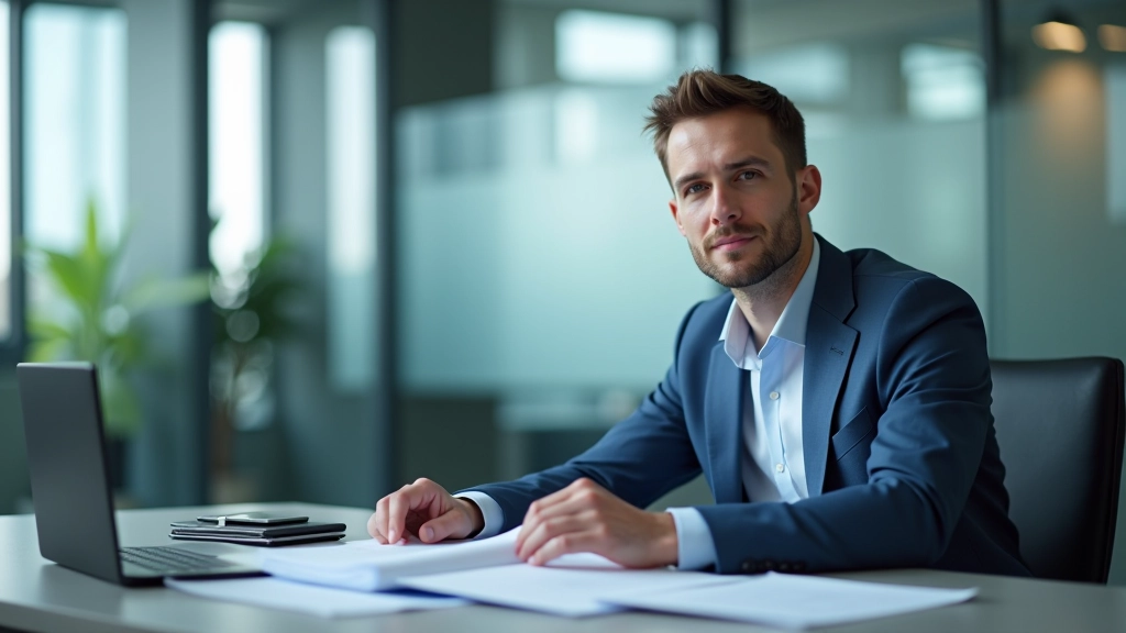 Financial analyst reviewing IFRS and Canadian GAAP standards documentation at desk with reference materials