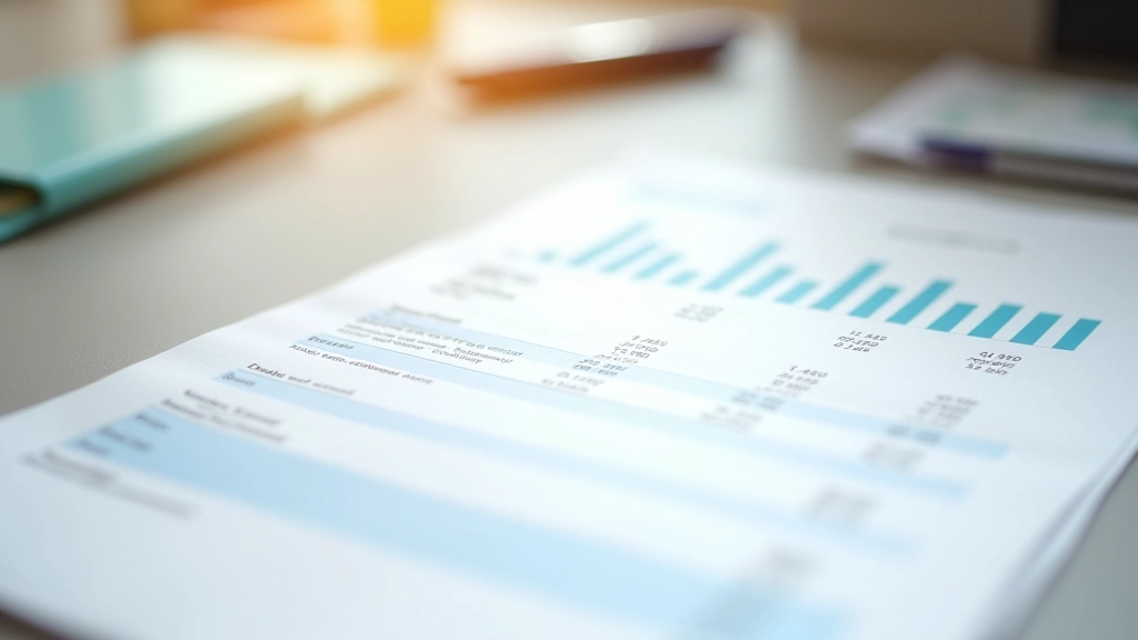 Close-up of financial statement spreadsheet with highlighted revenue recognition entries and compliance notes