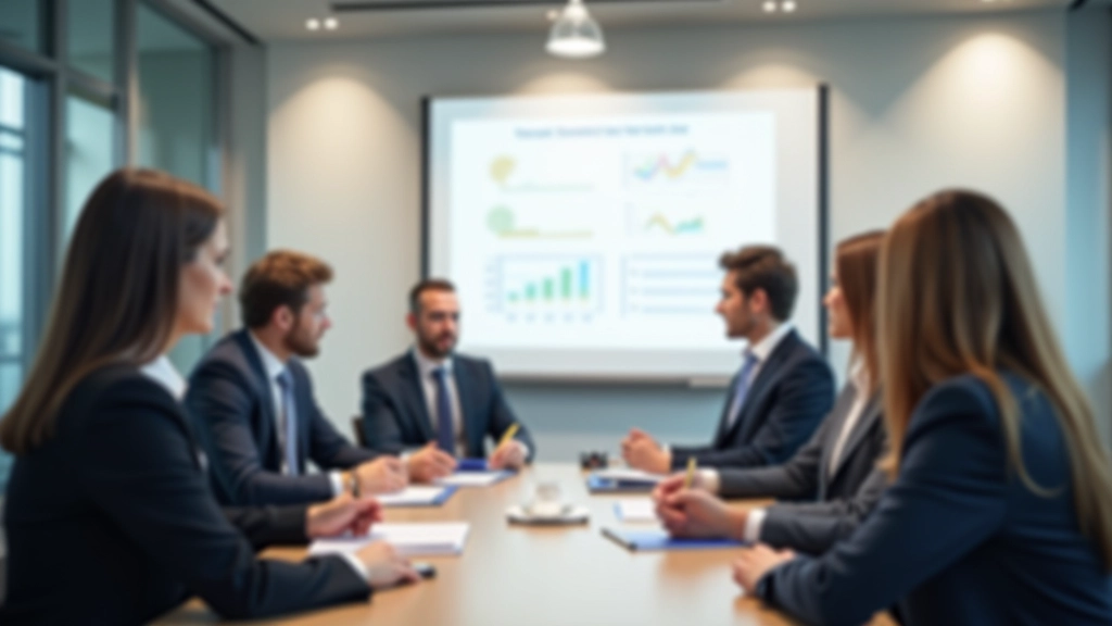 Compliance training session with financial analysts discussing reporting standards